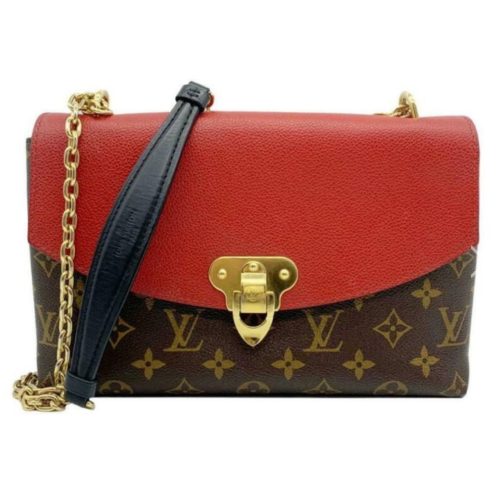 LOUIS VUITTON SAINT PLACIDE RED MONOGRAM CANVAS AND CALF LEATHER AUTHENTIC